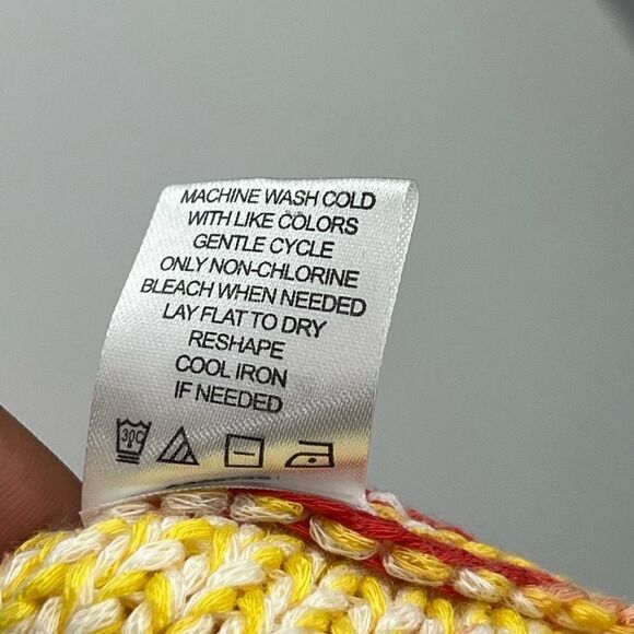 Laurie Felt Multicolor Braided Cable-Knit Fringe hem Boho Top Size XL - Picture 5 of 5